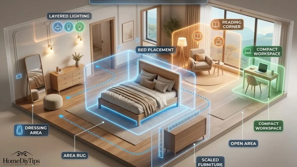 how to decorate a big bedroom